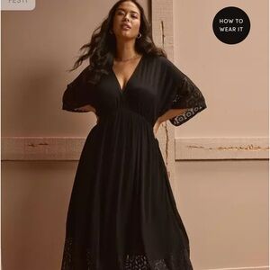 Torrid Festi Crochet Trim Maxi Dress